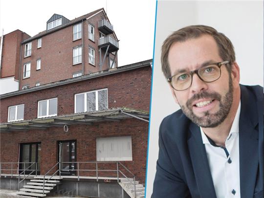 Christoph Frenzel zieht mit seinem Architekturbüro in die Gründahl-Mühle am Buxtehuder Hafen. Fotos: Weselmann/Frenzel und Frenzel