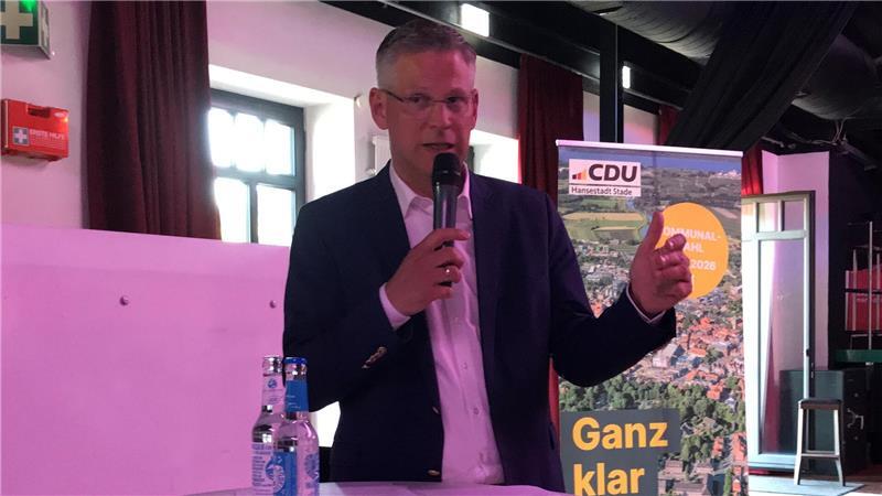 CDU-Kandidat Kramer: „Menschen fühlen sich in Stade nicht mehr sicher“ Christoph de Fries.