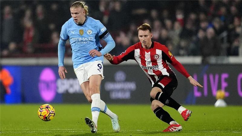Man City kriselt wieder: 2:2 nach 2:0 beim FC Brentford City-Superstar Erling Haaland blieb beim 2:2 in Brentford ohne Treffer.