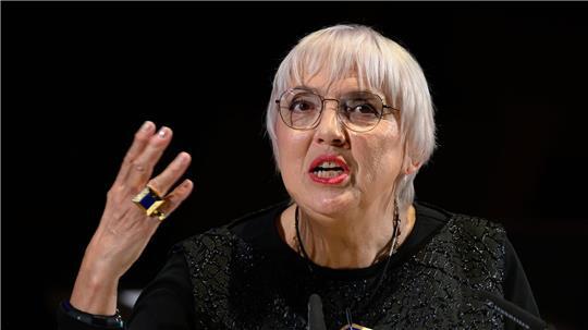 Claudia Roth beim Festakt zur Eröffnung der Leipziger Buchmesse.