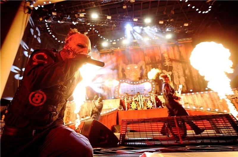 Corey Taylor, Sänger der US-Band Slipknot . Foto: Mitchell/dpa