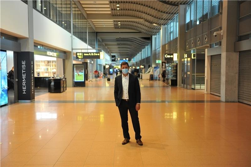 Corona-Manager Stefan Dechow: „Ein Flughafen ist ein komplexes System.“ Foto: Scholz