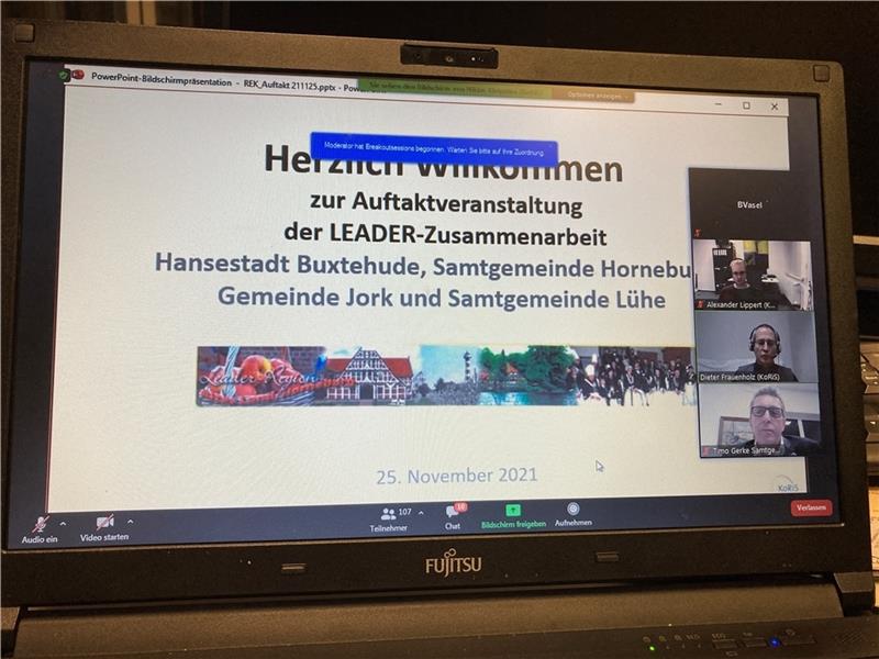 Ideenschmiede: Gemeinsam an den Leader-Fördertopf Coronabedingt fand die Leader-Auftaktveranstaltung am Donnerstagabend online statt – mit zeitweise 114 Teilnehmern. Foto: Vasel