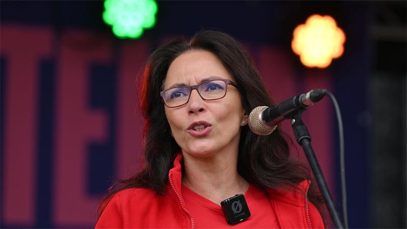 DGB-Chefin Yasmin Fahimi fordert die Regierung auf, die Sorgen der Menschen ernst zu nehmen. (Archivfoto)