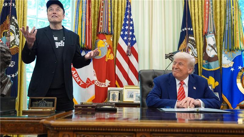 Die neue Musk-Partei: Kann der Milliardär Trump schaden? Da sah man sie noch zu zweit: Musk und Trump.