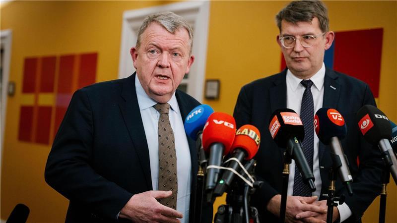 Dänemarks Außenminister Lars Løkke Rasmussen (links) will dafür sorgen, dass Trumps Annexionsfantasien nicht Wirklichkeit werden.