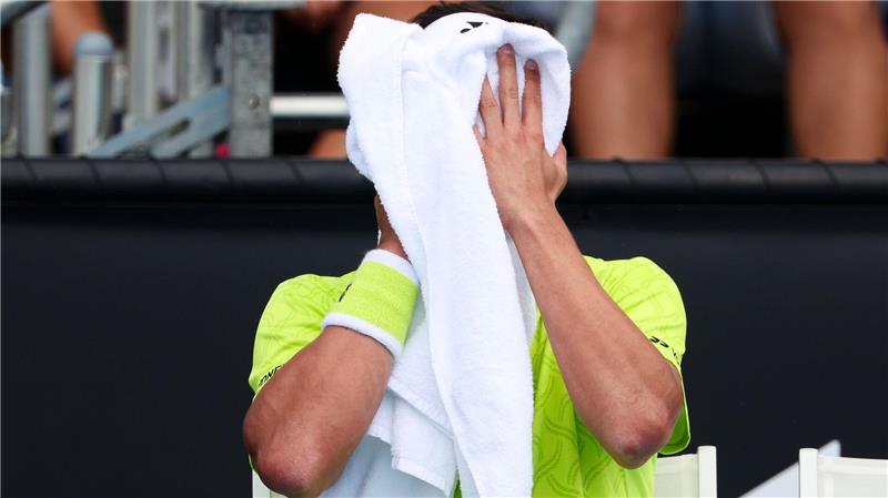Daniel Altmaier traf in Melbourne zwei Sätze lang fast keinen Ball.