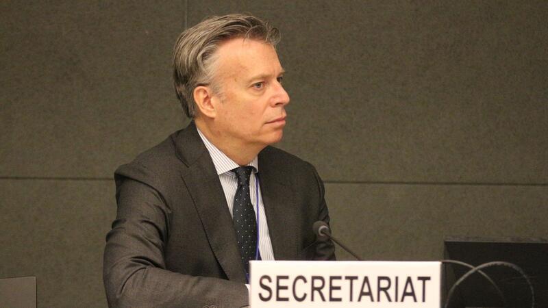 Dario Liguti, bei der UN-Wirtschaftskommission für Europa (Unece) Direktor für nachhaltige Energie, beim Globalen Methan-Forum.