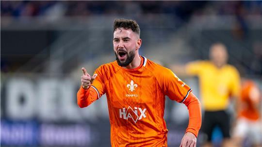 Darmstadts Marco Richter bejubelt seinen frühen Treffer zum 1:0.