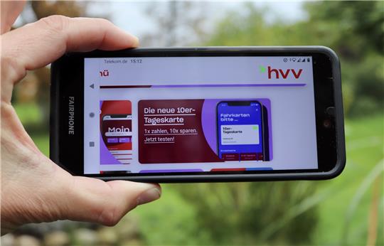 Das 10er-Tagesticket des HVV gibt's nur in der App.​