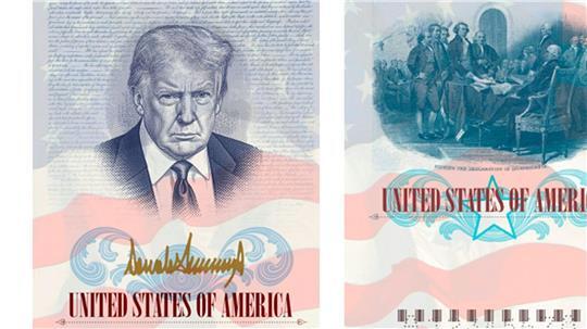 Das Abbild des US-Präsidenten wird bald auf der Innenseite einer Sonderausgabe amerikanischer Reisepässe zu sehen sein.