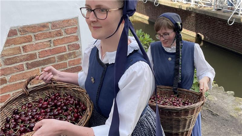 Das ist dieses Jahr neu beim Altländer Kirschmarkt Das Anlanden der Kirschen gehört zur traditionellen Eröffnung des Altländer Kirschmarkts.