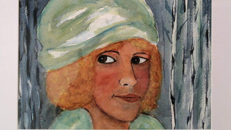 Das Aquarell von Dörte Elsen ist im Goeben-Café zu sehen.