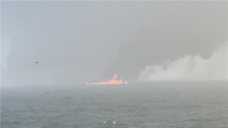 „Feuerball“: Tanker vor britischer Küste in Brand Das Ausmaß des Unglück ist noch unklar.