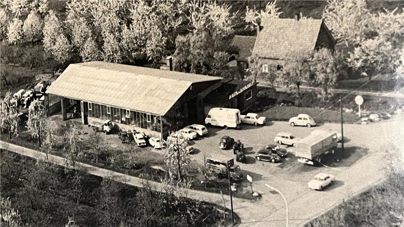Das Autohaus Werner Bröhan in den 1960er Jahren.