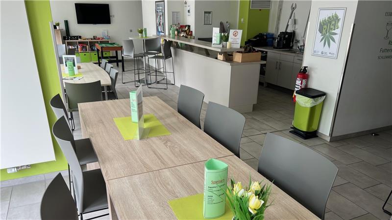 Was alles im Stader Technologiezentrum des Handwerks steckt Das Bistro im Gästehaus: Hier können die Handwerker auch am Abend gemeinsame Zeit verbringen.