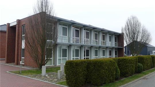 Das Co.Net-Gebäude in Drochtersen. Die Beschäftigten arbeiten weiter.