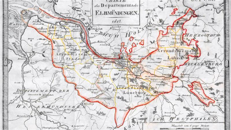 Das Département des Bouches de l'Elbe.