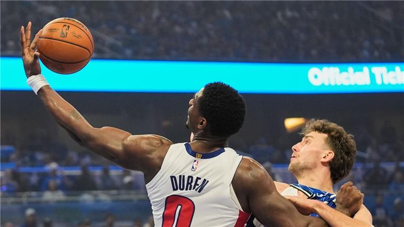 Das Duell zwischen Orlando und Detroit war hart umkämpft.