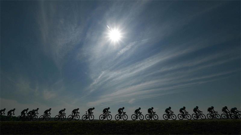 Das Fahrerfeld auf der 11. Etappe der Tour de France.