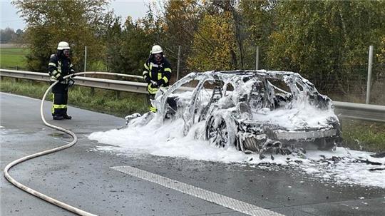 Das Fahrzeug musste eingeschäumt werden.