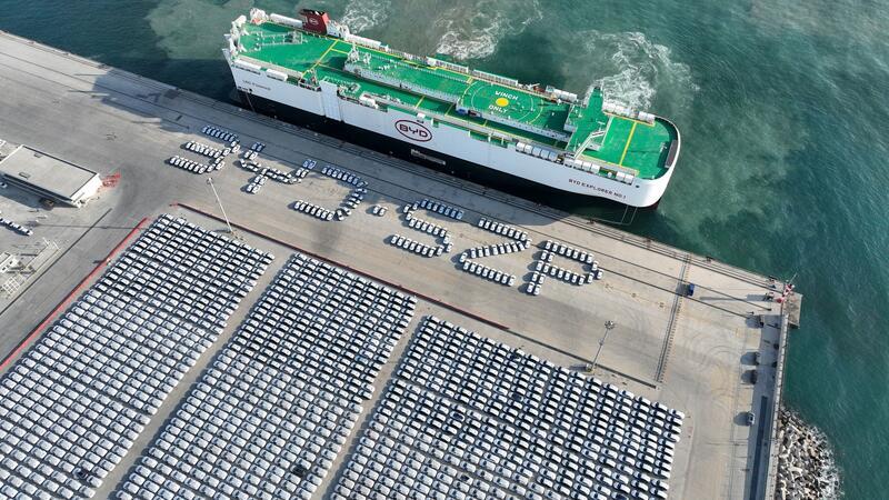 Das Fahrzeugtransportschiff „BYD Explorer No.1“ läuft erneut Bremerhaven an.