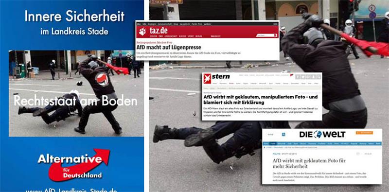 Das Fake-Bild der AfD-Stade sorgt deutschlandweit für Spott. Viele große Medienhäuser berichten inzwischen über den Skandal. Originalfoto: Bicanski
