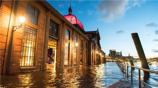 Das Hochwasser wird am Freitagnachmittag am Fischmarkt erwartet.(Archivbild)