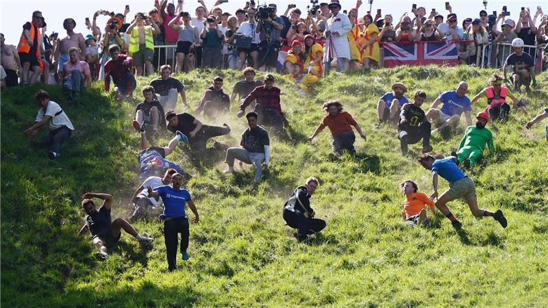 Das Käserennen in England hat Tradition. 