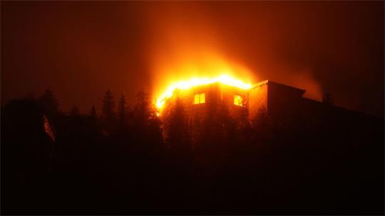 Das Kehlsteinhaus am Obersalzberg bei Berchtesgaden ist bei einem Brand völlig zerstört worden. 