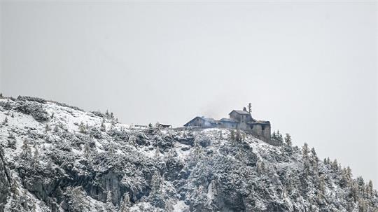 Das Kehlsteinhaus wurde durch den Brand schwer zerstört. 