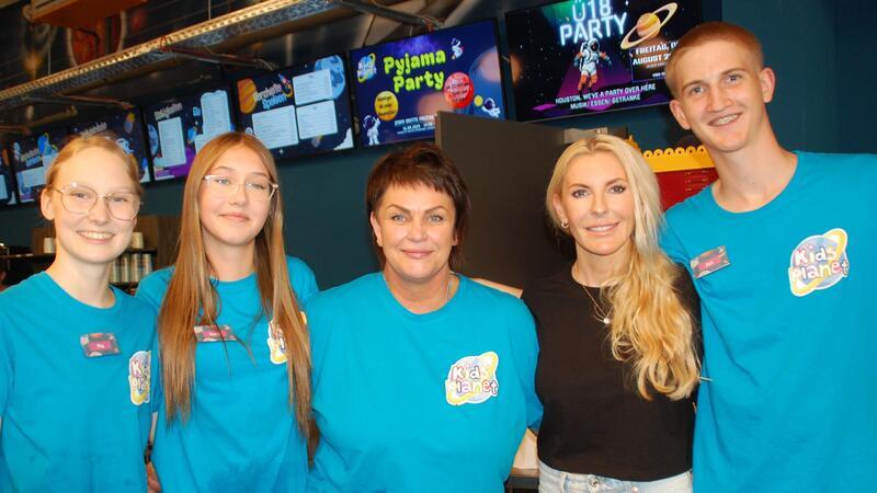 Das Kidsplanet-Team (von links): Pia Sauff, Sara Maciol, Simone Gradowski, Paulina Mittelstädt und Jan Hintze
