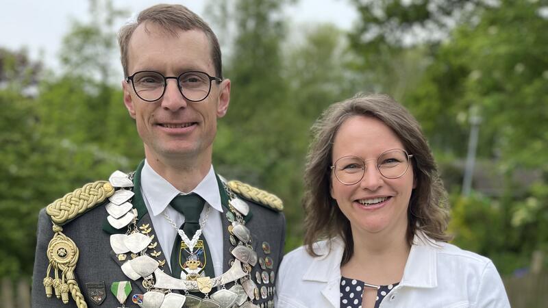 Das Königspaar 2023: Peter Ording und Ehefrau Kerstin.