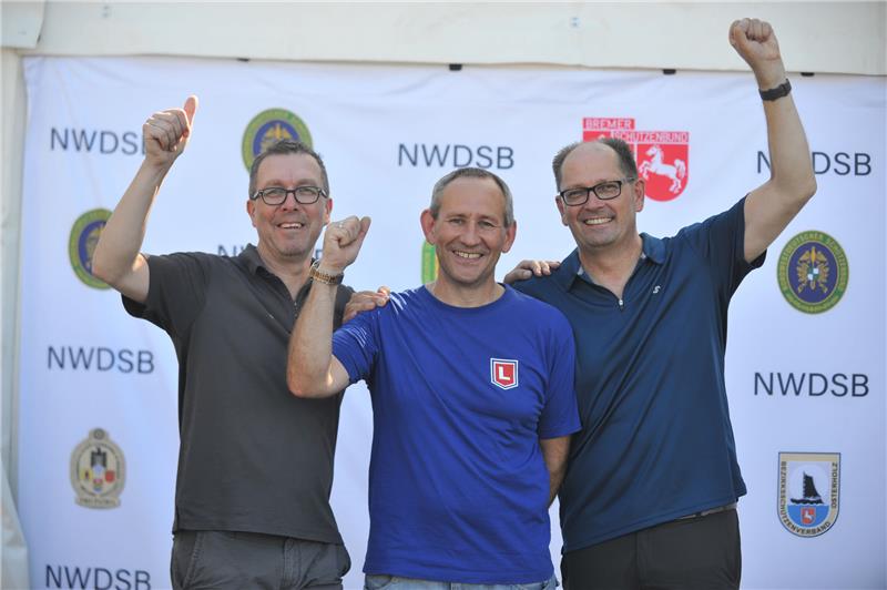 Das Ladekoper Bronze-Team (von links): Marco Hummler, André Böhme und Holger Anderssohn. Foto: Scholz