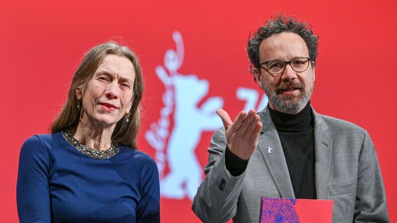 Wo Glamour auf Politik trifft - Die Berlinale 2024 Das Leitungs-Duo der Berlinale, Geschäftsführerin Mariette Rissenbeek und der künstlerische Leiter Carlo Chatrian.
