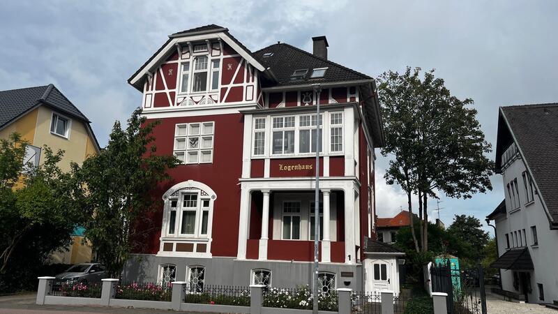 Das Logenhaus der Freimaurer an der Freiburger Straße 1.