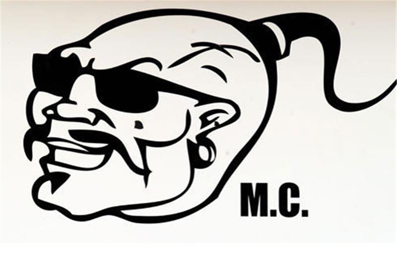 Das Logo der Mongols an einem Clubheim in Kiel. Foto dpa