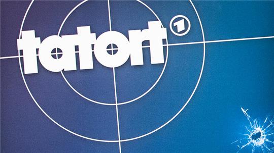 Das Logo des ARD-Kultkrimis "Tatort" ist im Rundfunkhaus des Südwestrundfunks (SWR) zu sehen.