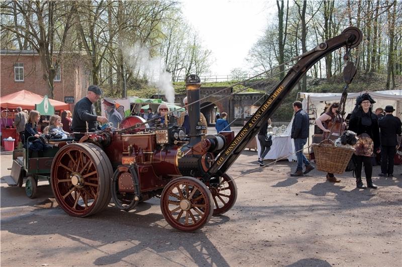 Das Lokomobil Sonneborn war 2018 zu Gast beim Stader Steampunkfestival. Foto: Archiv