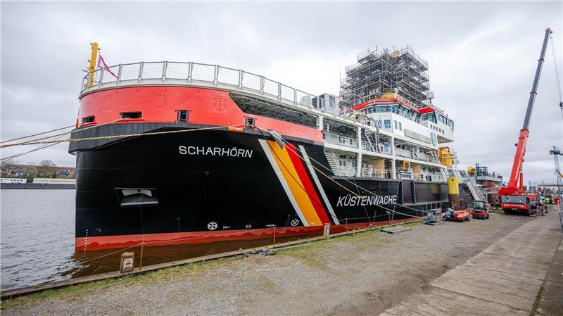 Hightech und LNG-Antrieb: Neue Mehrzweckschiffe in Bau Das Mehrzweckschiff „Scharhörn“ soll als erstes Schiff Ende des Jahres in Betrieb genommen werden.