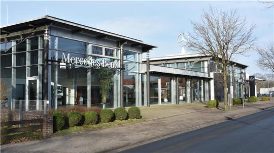 Das Mercedes-Benz-Autohaus an der Stader Straße in Sittensen ist geschlossen. Das Autohaus Sternpartner Tesmer hat den Standort aufgegeben. Foto: Jakob Brandt