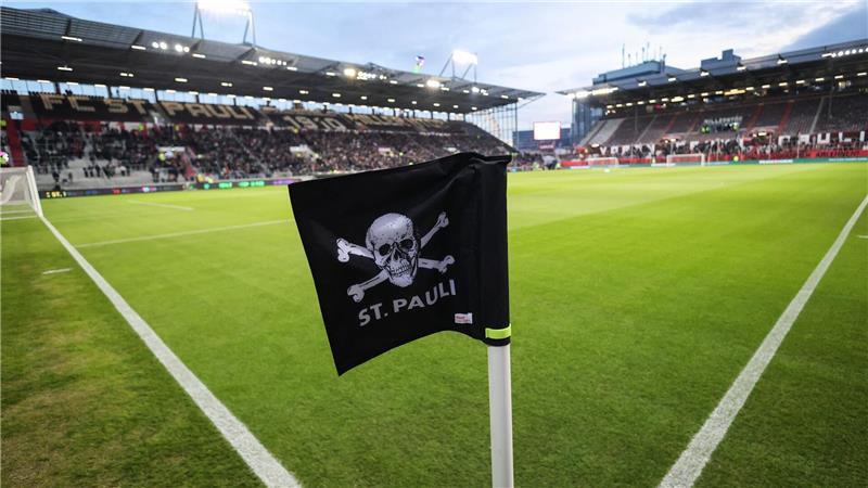 Das Millerntor-Stadion des FC St. Pauli vor dem Spiel gegen Union Berlin.