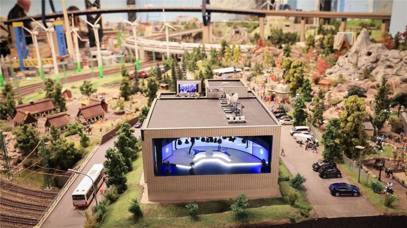 Das Nachrichten-Studio steht im Hamburg-Teil der Anlage.