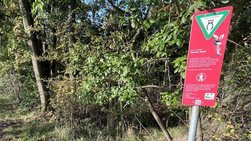 Das Naturschutzgebiet Feerner Moor darf nicht betreten werden.