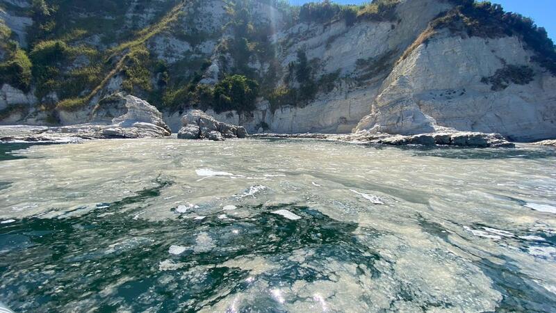 Adria mit Algenschleim Das Phänomen Algenschleim ist schon lange bekannt. Vermutlich begünstigen heiße Sommer ein verstärktes Algenwachstum in der Adria.