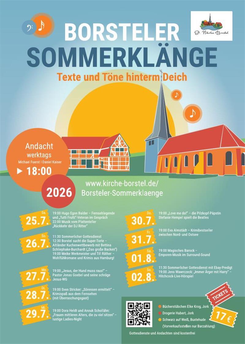 Das Plakat der diesjährigen Borsteler Sommerklänge.