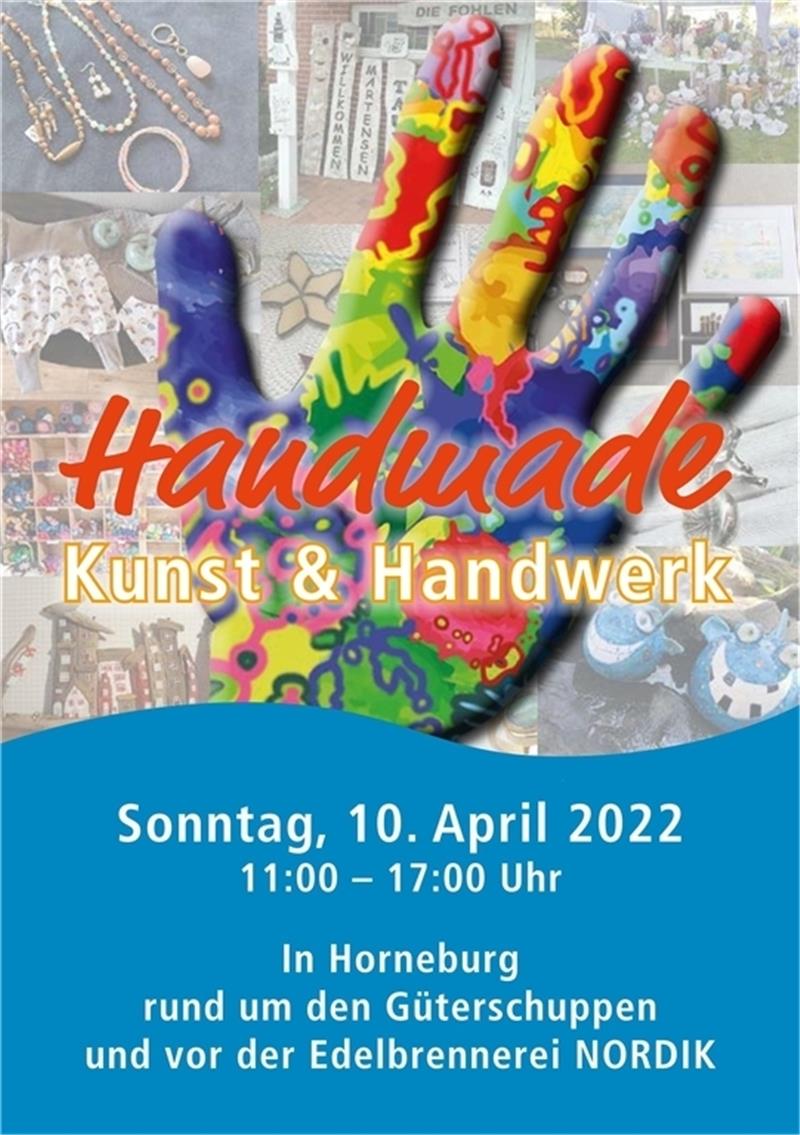 65 Aussteller beim Horneburger „Handmade“-Markt Das Plakat für den Markt.