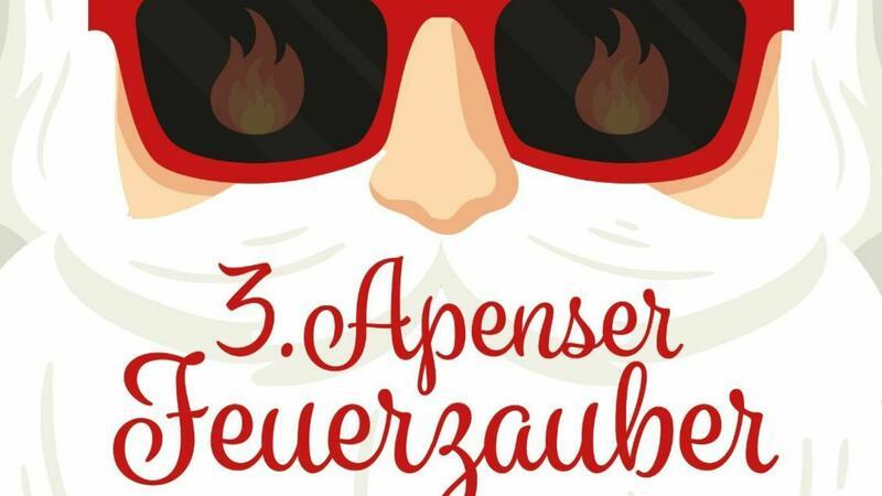 In Apensen kommt der Weihnachtsmann im Feuerwehr-Oldtimer Das Plakat zum 3. Feuerzauber in Apensen.