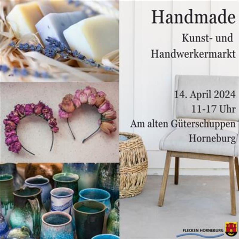 Das Plakat zum Kunst- und Handwerkermarkt „Handmade“.