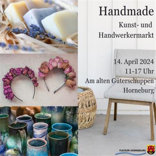 Das Plakat zum Kunst- und Handwerkermarkt „Handmade“.